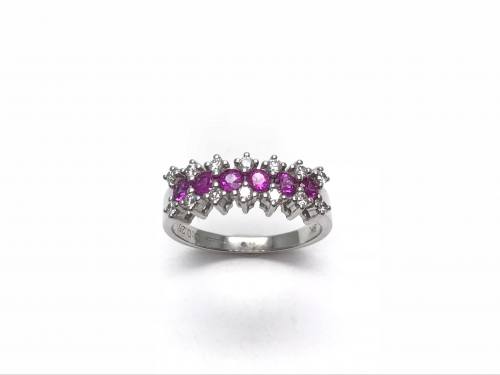 9ct Ruby & Diamond Eternity Ring 0.25ct