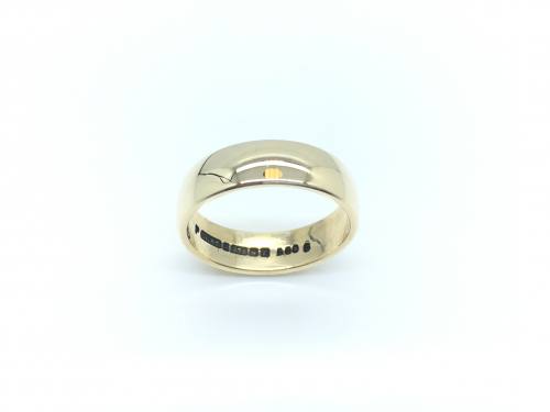 9ct D Shaped Wedding Ring 5mm