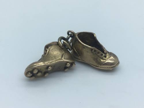 9ct Yellow Gold Football Boots Charm