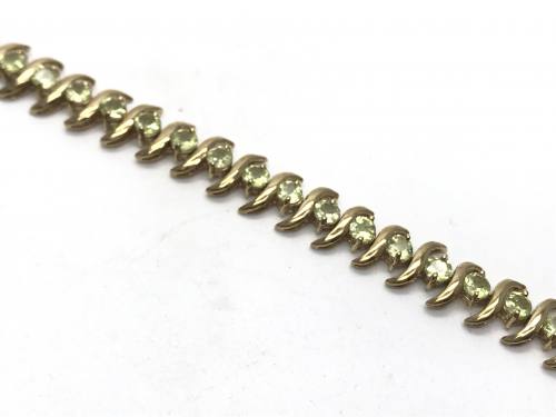 9ct Yellow Gold Dress Stone Bracelet