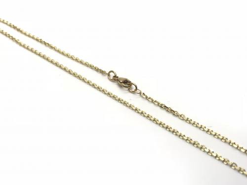 9ct Yellow Gold Clossed Filed Trace Chain 16 inch