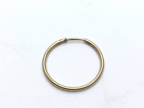 Secondhand 9ct Yellow Gold Patterned Sleeper 18mm