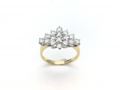 18ct Diamond Cluster Ring