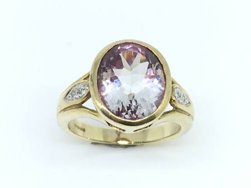 9ct Mystic Topaz & Diamond Ring