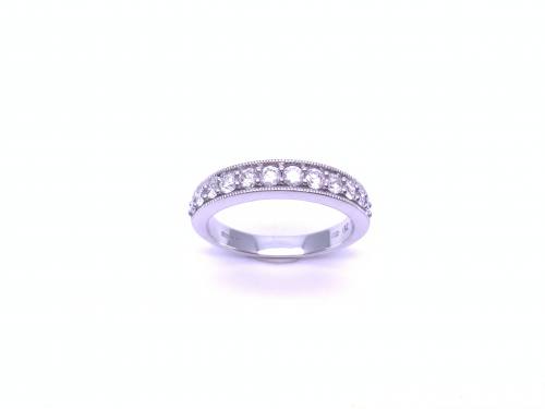 14ct White Gold Diamond Half Eternity Ring 0.63ct