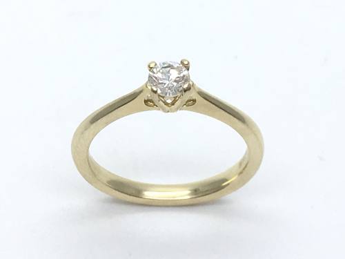 9ct Yellow Gold Diamond Solitaire Ring 0.30ct