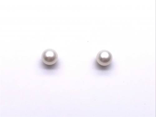 9ct Freshwater Cultured Pearl Studs 6mm