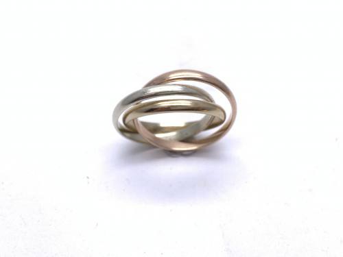 9ct 3 Colour Russian Wedding Ring