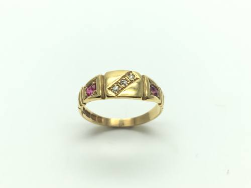 18ct Ruby & Diamond Ring Birmingham 1905
