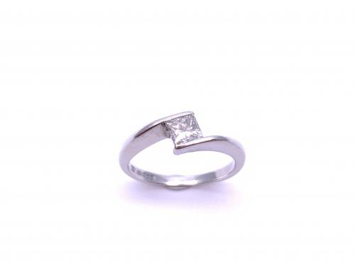 Platinum Princess Cut Diamond Solitaire