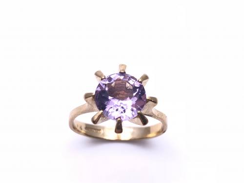 9ct Yellow Gold Amethyst Dress Ring