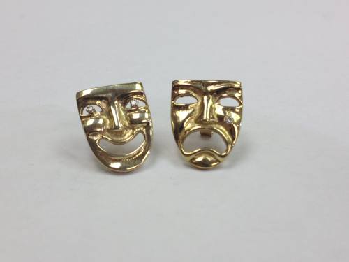 9ct Diamond Mask Earrings