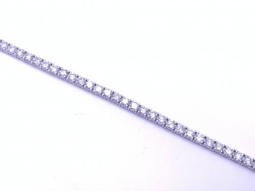 18ct White Gold Diamond Tennis Bracelet 10.00ct