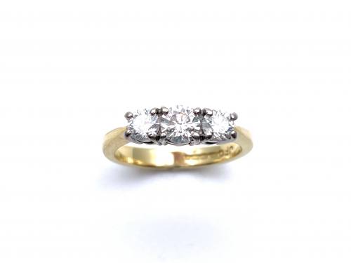 18ct Diamond 3 Stone Ring