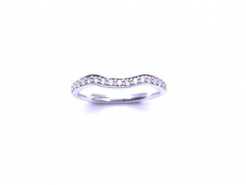 18ct White Gold Diamond Shaped Band 0.21ct