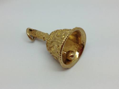 9ct Yellow Gold Ornate Bell charm