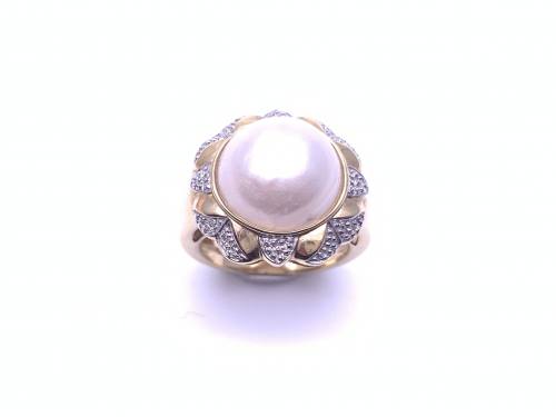 14ct Yellow Gold Mabe Pearl Ring