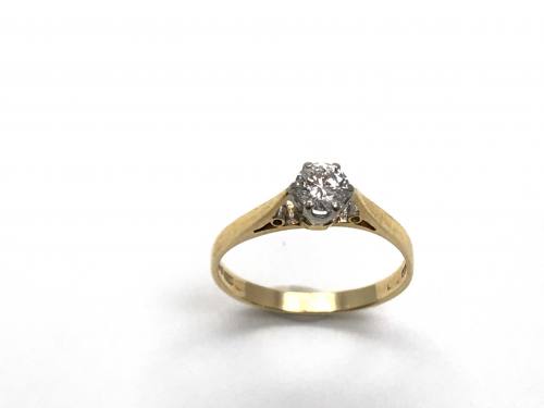 18ct Yellow Gold Diamond Solitaire Ring