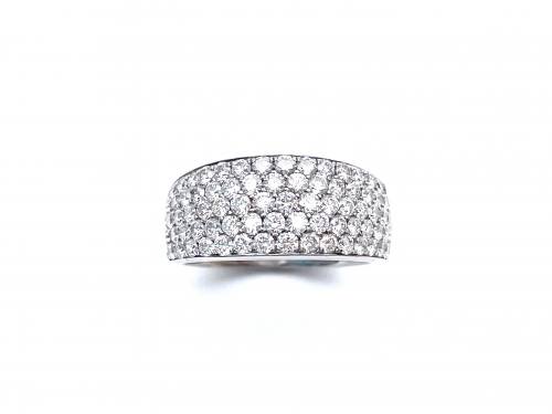 18ct White Gold Diamond Pave Ring