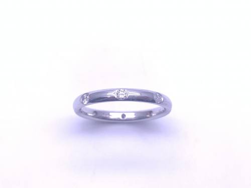 18ct White Gold Diamond Wedding Ring 0.27ct