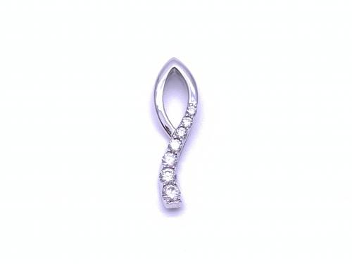 18ct White Gold Diamond Pendant 0.25ct