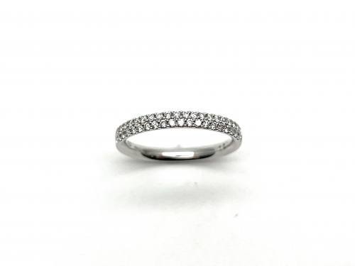 18ct White Gold Diamond 1/2 Eternity Ring