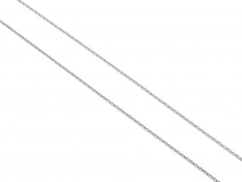 9ct White Gold Trace Chain 20 - 22 Inch