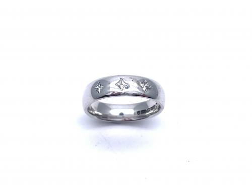 18ct White Gold Diamond Band Ring