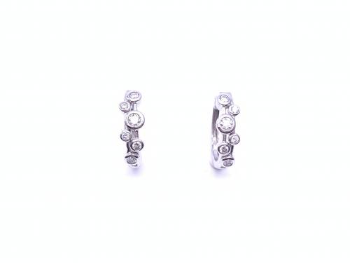18ct White Gold Diamond Waterfall Earrings