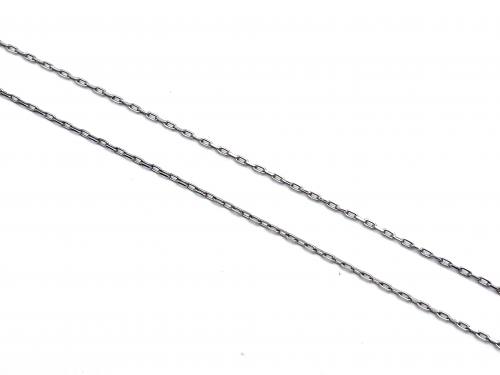9ct White Gold Trace Chain 16 inch