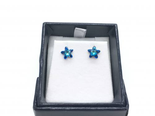 Byzantium Starbloom Bermuda Blue Stud Earrings