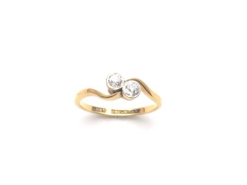 A Vintage Diamond 2 Stone Ring