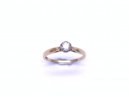 18ct Yellow Gold Diamond Solitaire Ring