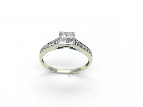 9ct White Gold Diamond Ring 0.40ct