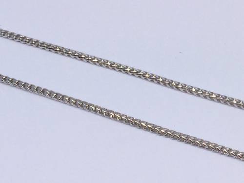 9ct White Gold Adjustable Filed Franco Chain 16/18