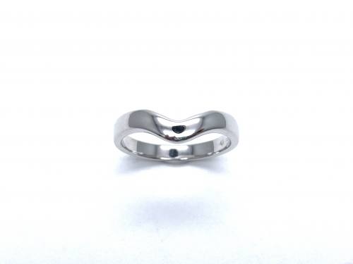18ct White Gold Wishbone Wedding Ring
