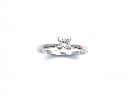 18ct Princess Cut Diamond Solitaire