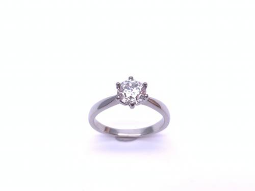 Platinum Diamond Solitaire Ring 1.11ct