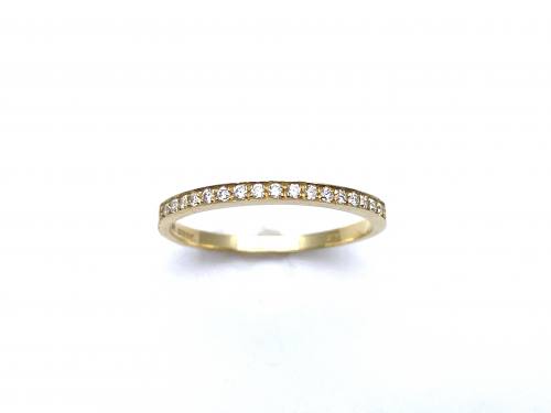 18ct Yellow Gold Diamond 1/2 Eternity Ring 0.13ct