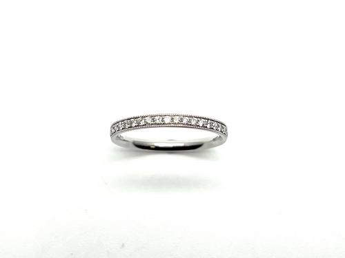 Platinum Diamond 1/2 Eternity Ring 0.18ct