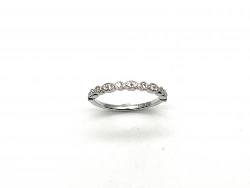 Platinum Diamond Half Eternity Ring 0.16ct