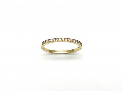 18ct Yellow Gold Diamond 1/2 Eternity Ring 0.13ct