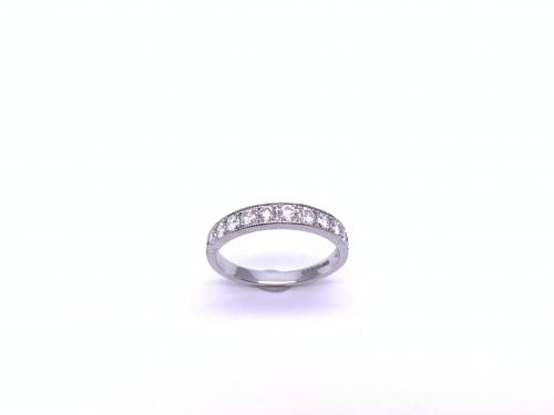 18ct White Gold Diamond 1/2 Eternity Ring 0.56ct