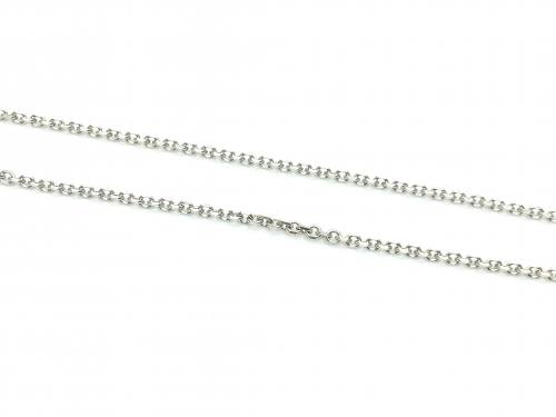 18ct White Gold Trace Chain 18/20 Inch