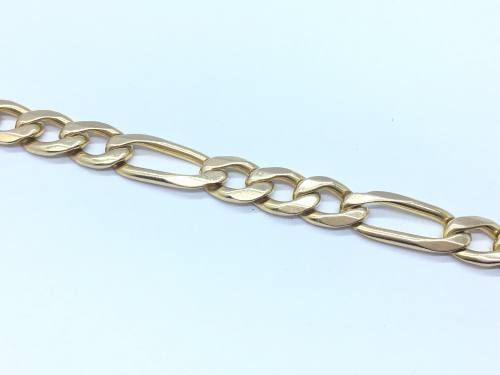 9ct Yellow Gold Figaro Bracelet