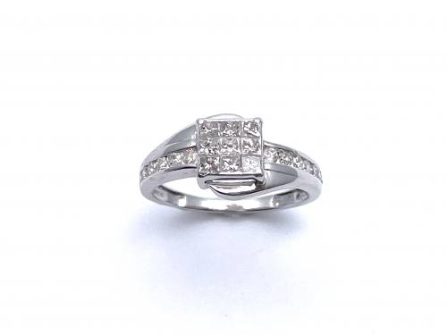 18ct Diamond Cluster Ring 0.75ct