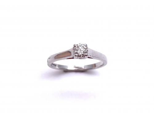 18ct White Gold Diamond Solitaire Ring