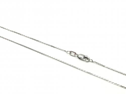 18ct White Gold Trace Chain 16 inch