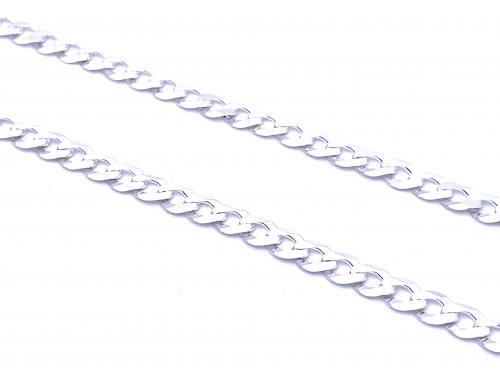 Silver Flat Open Link Chain 22 inch