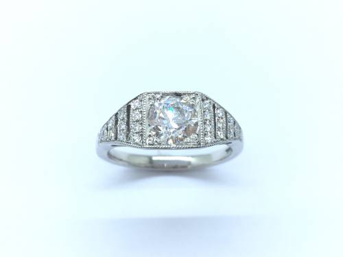 Platinum Diamond Solitaire Ring 1.13ct